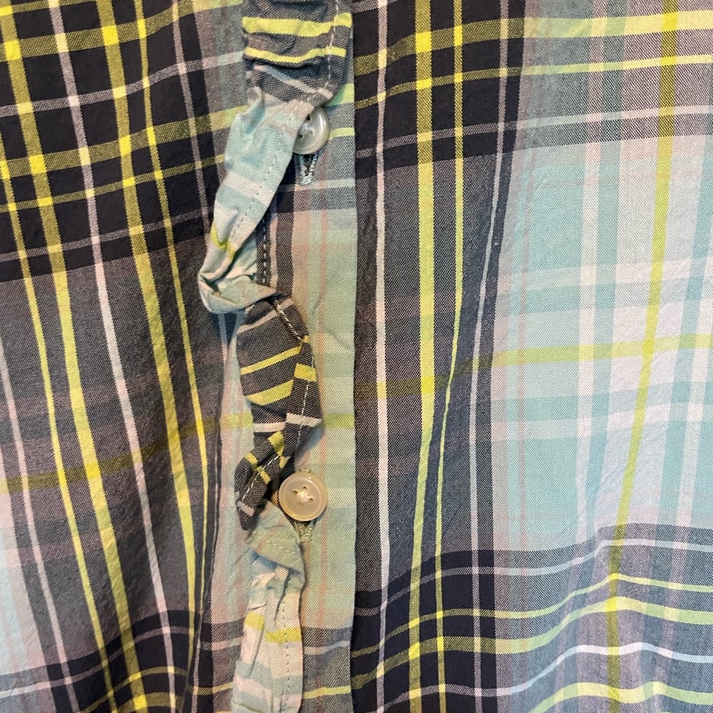 Loft Plaid Ruffle Blouse - Picture 4 of 4